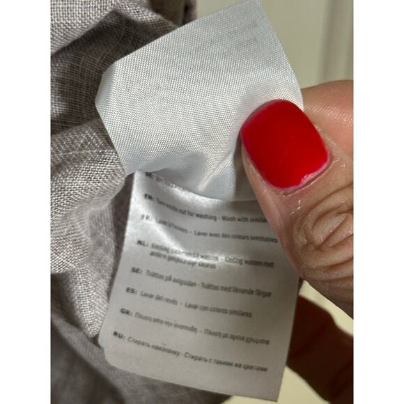 Vicci Brown Short Sleeves Linen Shirt Dress Size 38 - Picture 4 of 7